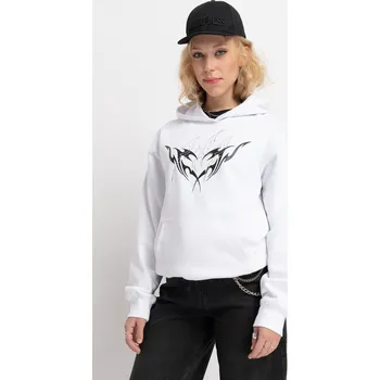 Dívčí mikina Reporter Young | Dívčí bílá zateplená mikina s kapucí a potiskem - Barva BÍLÁ, Velikost 146 251-0551G-03-200-1