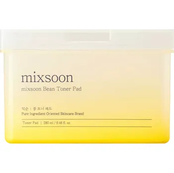 Přípravek na čištění pleti a oči Mixsoon - Bean Toner Pad - Hydratační tampónky na obličej se sójovým extraktem - 70 ks / 280 ml