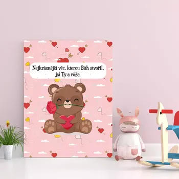 Plechová cedule Sablio Dárková cedulka Nejkrásnější věc, kterou Bůh stvořil, jsi Ty a růže: 30x40 cm