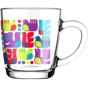 Pasabahce Skleněný hrnek 350 ml Basic Pigeons