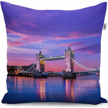 Polštář Sablio Polštář Londýn Tower Bridge - 40x40 cm