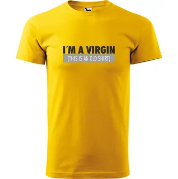 Sablio Tričko s potiskem I’am a VIRGIN - žluté L
