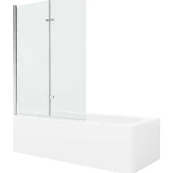 Vanová zástěna MEXEN/S - Vega obdélníková vana 180 x 80 cm s panelem + vanová zástěna 120, transparent, chrom 550118080X9212020100