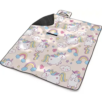 deka Sablio Plážová deka Jednorožci: 200x140 cm