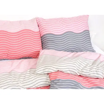Povlečení Dreamy Linens Povlečení saténové, Pastelové vlnky Rozměry: 220 x 140 cm