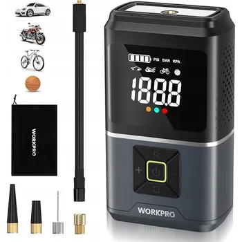 Kompresor WORKPRO AKUMULÁTOROVÝ KOMPRESOR 150 PSI 5000MAH LED 4 REŽIMY AUTO KOLO