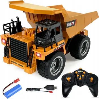 autíčko Dálkově Ovládané Sklápěcí Auto Stavební RC 4x4 SVĚTLA A ZVUK 1:18