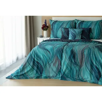 Bytový textil Povlečení Infinitum Petrol bavlněný satén 1x140x220,1x70x90 Matějovský