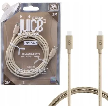 Datový kabel Kabel Juice USB typ C - USB typ C 2 m zlatý