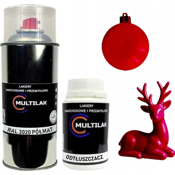 Barva ve spreji Lak ve spreji na figurky, skleněné a keramické ozdoby RAL 3020 POLOMAT