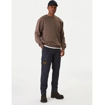 Pánské kalhoty Aeronautica Militare Kalhoty z materiálu 252PA1688UCT03399 Tmavomodrá Regular Fit 48