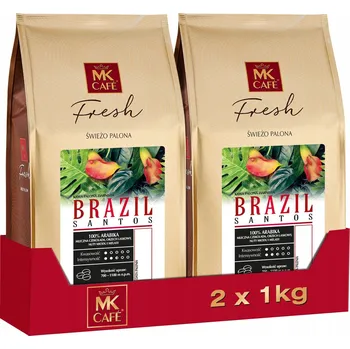 Káva MK Cafe Čerstvá brazilská Káva Santos 2x1kg