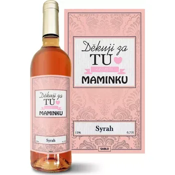 Víno Sablio Růžové víno Děkuju za tu nejlepší maminku: 0,75 l