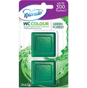 WC čistič Kolorado WC Colour toilet block, green 2 pcs
