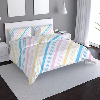 Povlečení Sablio Povlečení Tříbarevné pruhy - 140x200 / 90x70