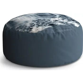 Taburet Sablio Taburet Circle Černobílý vodopád: 38x48 cm