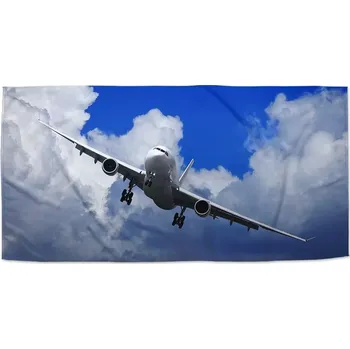Osuška Sablio Ručník Letadlo při přistání - 70x140 cm