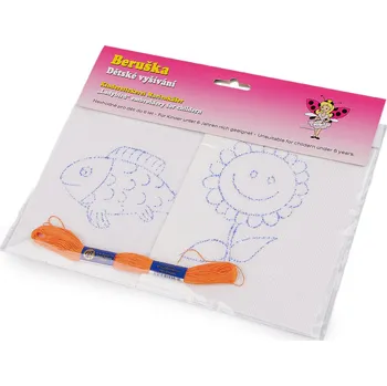 Vyšívací vzor Dětské vyšívání s předtištěným motivem 2 ks, střední, 6 viz foto