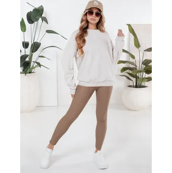 Dámské kalhoty Leginsy dámské kožené UY2725 Barva: Hnědá, Velikost: S