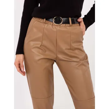 Dámské kalhoty Dámské jednobarevné kalhoty RUE PARIS černá | hnědá 3492455