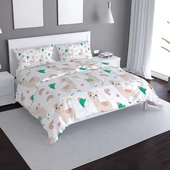 Povlečení Sablio Povlečení Roztomilé lamy - 140x220 / 90x70