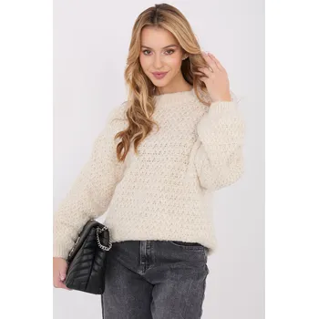 Dámský svetr ItModa Pletený svetr Nola ecru Velikost: UNI