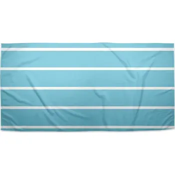 Osuška Sablio Ručník Bílé pruhy na modré - 30x50 cm