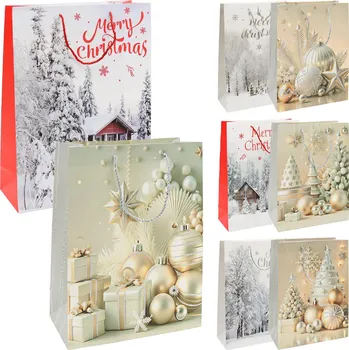 Junior Vánoční dárková taška, velikost S 18 x 8 x 23 cm (mix 8 vzorů)