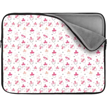 pouzdro na notebook Sablio Obal na notebook Růžové dudlíky - 17"