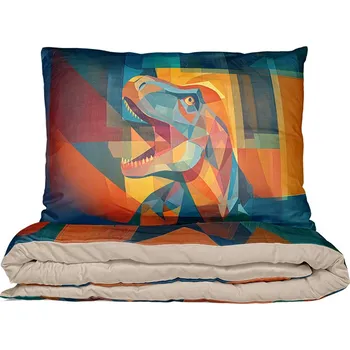 Bavlněný povlak na polštář premium satén 70x90 dinosaurus Denis