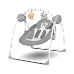 LIONELO Dětské houpací křesílko Ruben Stone Grey Turquoise - modré - VÝPRODEJ