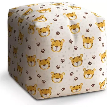 Taburet Sablio Taburet Cube Tygřík: 40x40x40 cm
