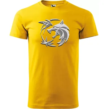 Pánské tričko Sablio Tričko s potiskem Zrození ze stínu - žluté L