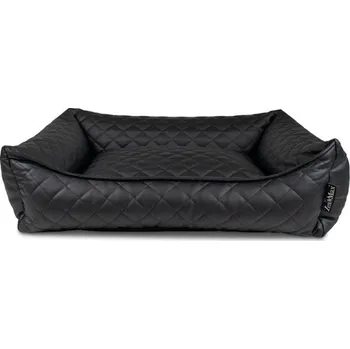 Pelíšek pro psa Lex&Max ortopedický pelech pro psa ECO kůže černý 100 cm + Doprava zdarma