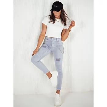 Dámské džíny Dámské džíny s vysokým pásem ALEX UY1876 Barva: Béžová, Velikost: XS