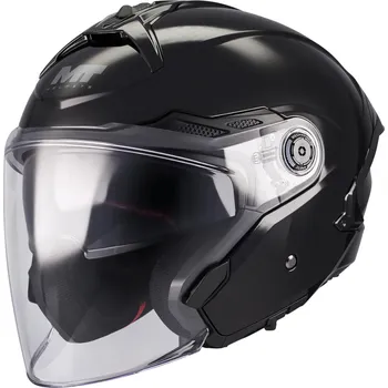 Helma na motorku MT Helmets Otevřená helma na motorku MT Cosmo SV Pure A1 černá M