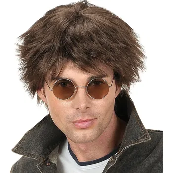 Karnevalová paruka Pánská paruka popstar, hnědá