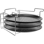 Stojan na pečení pizzy sada 3 ks plechů KO-CY4654930 - VÝPRODEJ