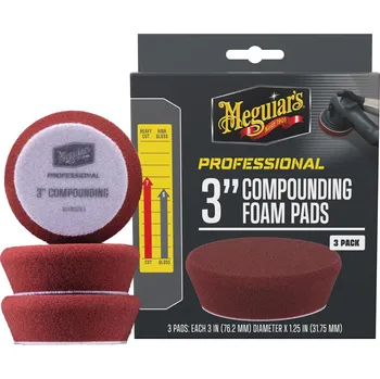 Autovosk Meguiar's Professional Compound Foam Pad - pěnové korekční kotouče, průměr: 3", 3 kusy