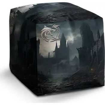 Taburet Sablio Taburet Cube Zaklínač Hrad: 40x40x40 cm