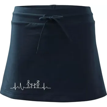 Dámská sukně EKG rodina a dva kluci - Sportovní sukně - two in one - M ( Námořní modrá (velmi tmavá - téměř černá) )