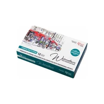 Výtvarná barva Sada akvarelových barev Rosa 12ks – Urban sketching