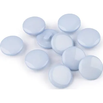 Knoflík Knoflík barevný velikost 20", malé, 10 modrá světlá