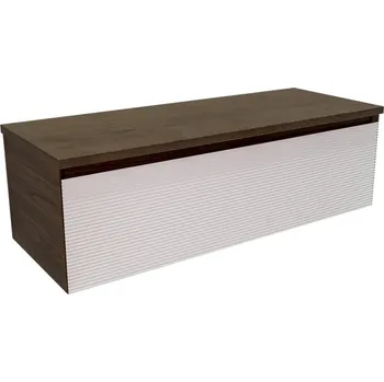 Nábytek Koupelnová skříňka s krycí deskou Naturel Monza 119x30x45 cm ořech mat MONZA120WN