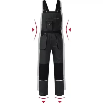 Woody pracovní kalhoty s laclem pánské ebony gray 48/50