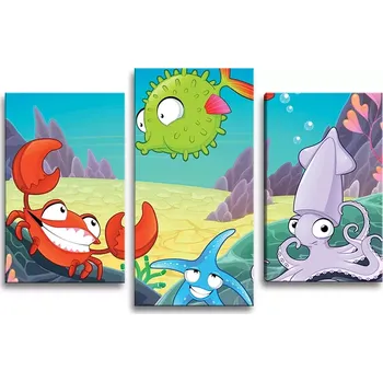 Obraz Sablio Obraz - 3-dílný Podmořský svět 2 - 75x50 cm