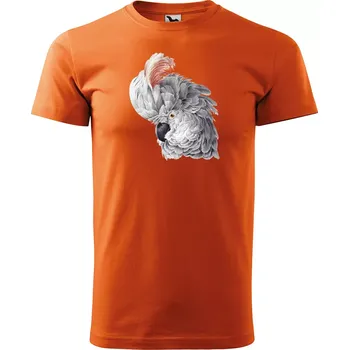 Sablio Tričko s potiskem Kakadu - oranžové S