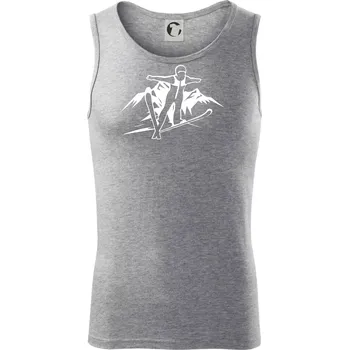 Letící skokan bílý - Tílko pánské Core - XL ( Tmavě šedý melír )