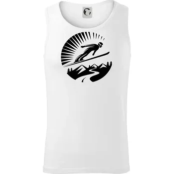 Skokan černý v kruhu - Tílko pánské Core - 2XL ( Bílá )