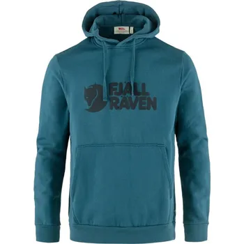 Pánská mikina Fjällräven® Mikina s kapucí Logo M Fjällräven®, Barva: Deep Sea, Velikost: XXL